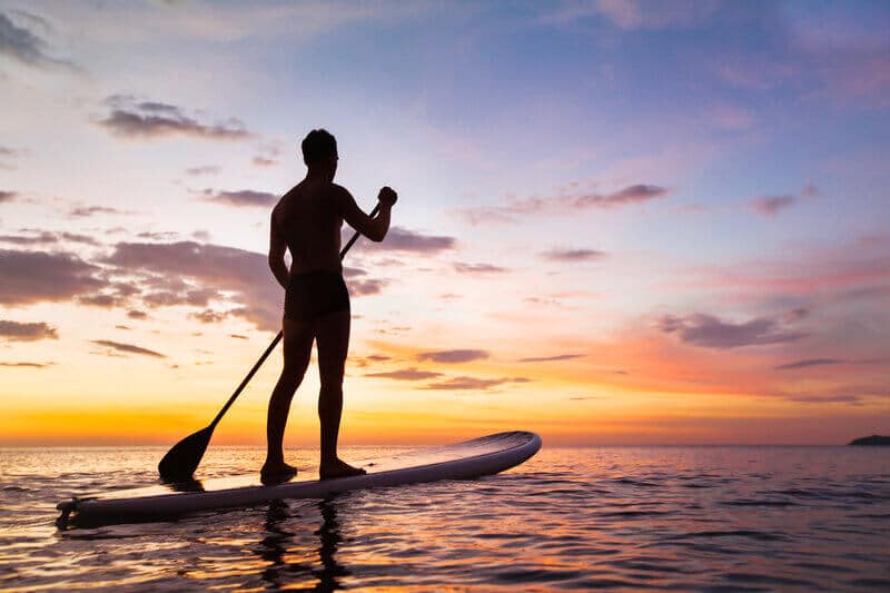 paddle boarder at conference facilities national park